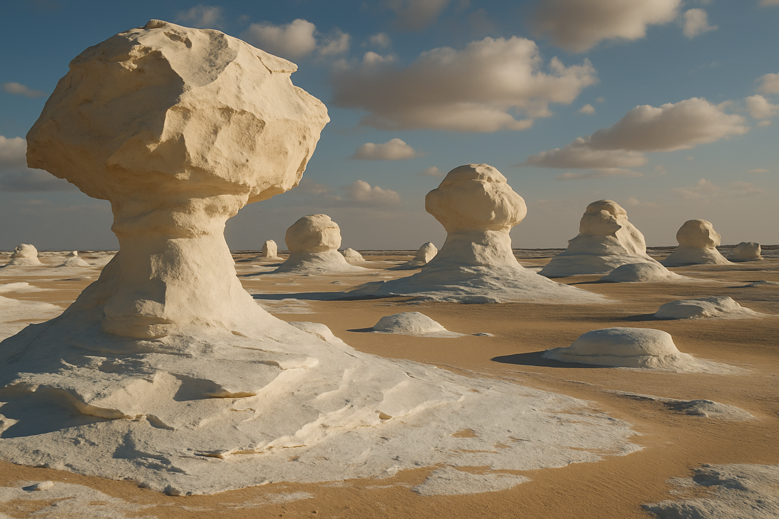 découvrez le désert blanc d'égypte, un paysage spectaculaire où la nature offre une beauté énigmatique entre formations rocheuses uniques et étendues immaculées.